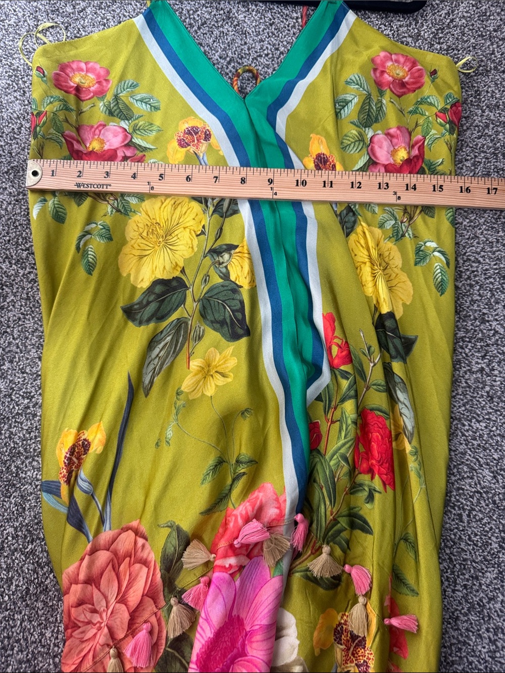 Aratta Silent Journey French Riviera Tasseled Floral Dress Large NWT $190 - Picture 12 of 12